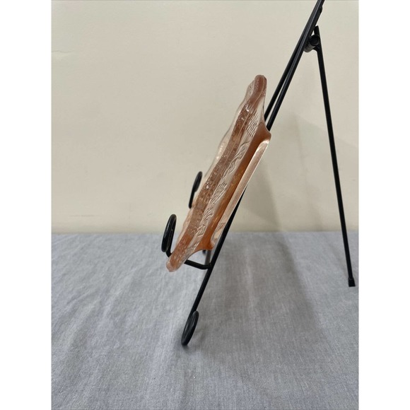 The Last Supper Vintage Tiara Indiana Glass Bread Plate Tray Pink 11" x 7" Chrty - Picture 2 of 9